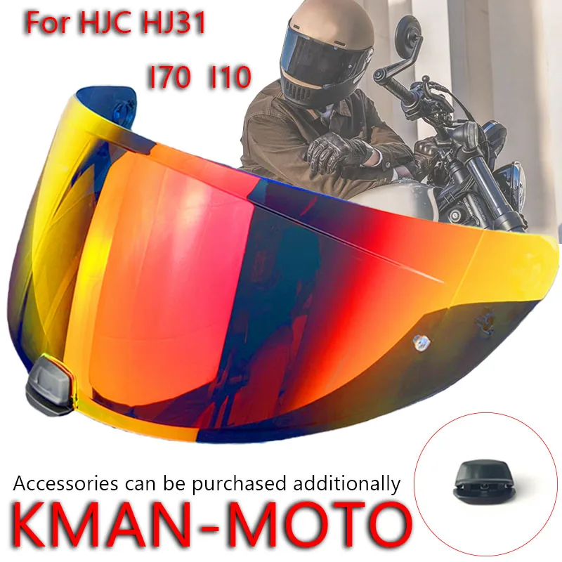 

I70 visor for HJC HJ31 I10 Electroplated Windproof Dustproof electroplated High Toughness Strength sunscreen Helmet accessories