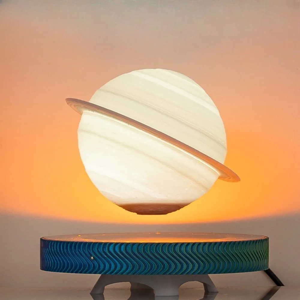Desk Lamp Maglev Moonlight Ball Saturn Night Light Atmosphere Ornament Christmas Gift