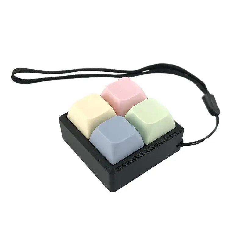 1PCS Relaxing 2/3/4 Keys Finger Keyboard Key Button Stress Decompression Toy Pass The Time Keycap Clicker Toy Adult