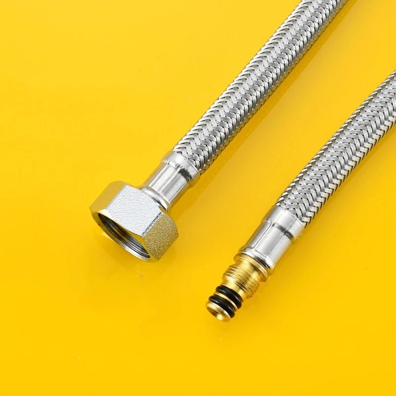 Small Caliber Inlet Pipe Kitchen Basin Faucet Hose Accessories Explosion-proof Hot And Cold Stainless Steel Water Pipe