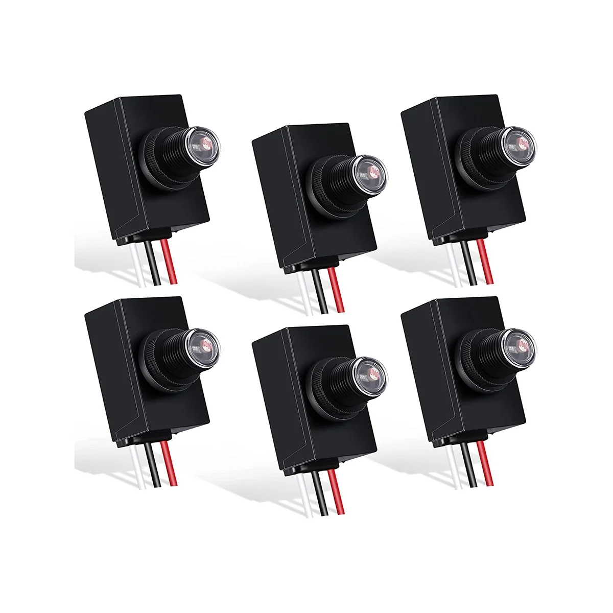 6 Packs Dusk to Dawn Sensor For Outdoor Lighting 120-277V Photoelectric Switch Photocell Light Sensor