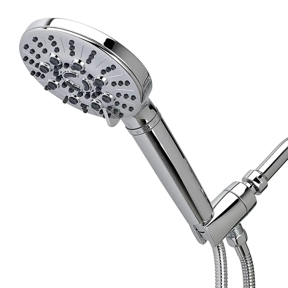 

AllexpreskShowers HKE-CM Biarritz 7-Setting Hand Held Filtered Shower Handle, Chrome