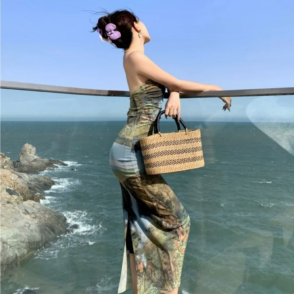 Frühlings-Debütkleid, schulterfreies, figurbetontes Kleid aus Tüll, gerüschtes Blumen-Maxikleid, Gala-Abendkleidung, romantische Rokoko-Revival-Ästhetik