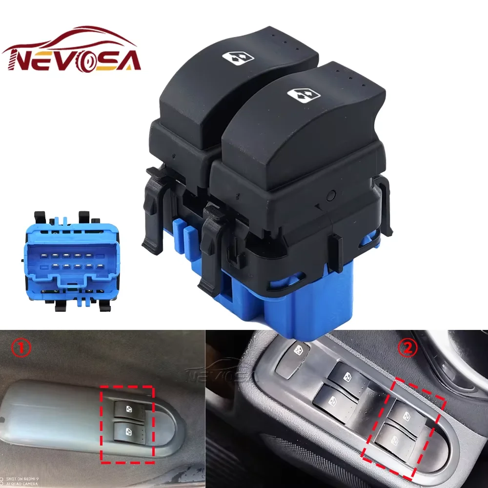 10 Pins For Renault Logan Duster Sandero 2010 2011 2012 2013 Electric Window Switch Lifter Switches 8200107772 8200060045 938583