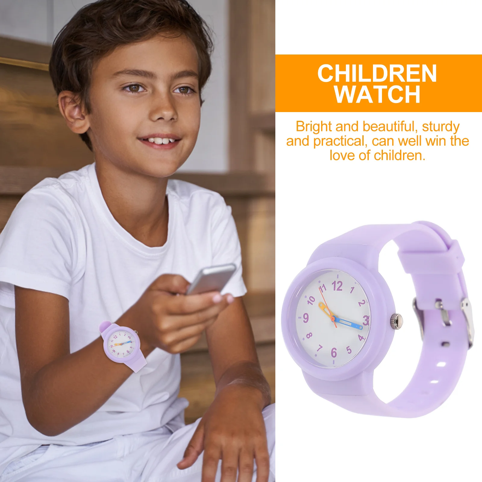 

1Pcs Waterproof Kids Watch Simple Watch Stylish Design Premium Material Safe Odorless Environmentally Friendly