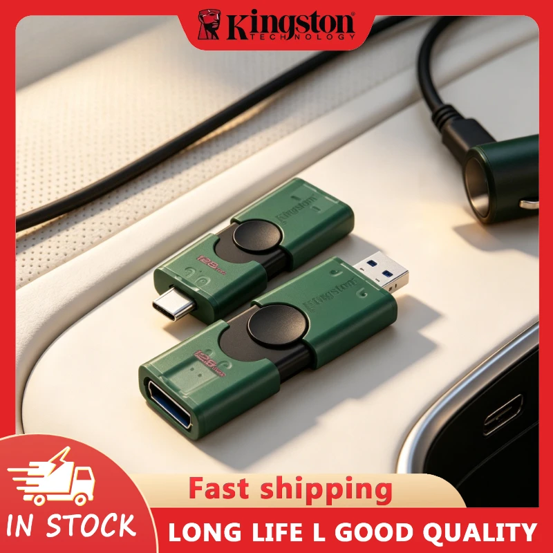 Kingston for iPhone 15 16 NEW Original DTDEG2 U Disk USB 3.2 Dual 128GB 256GB Type-C USB-A Flash Drive OTG Pendrive Memory Stick