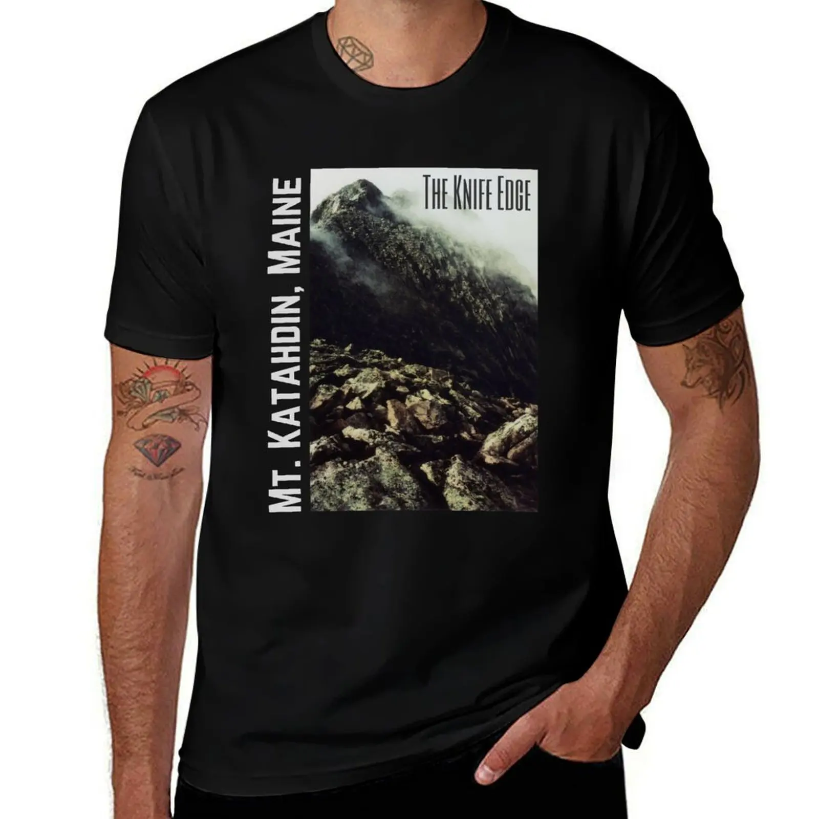 

Knife Edge on Mount Katahdin T-Shirt t shirts cotton 100% cotton t shirts high quality anime t shirts for man T-shirt
