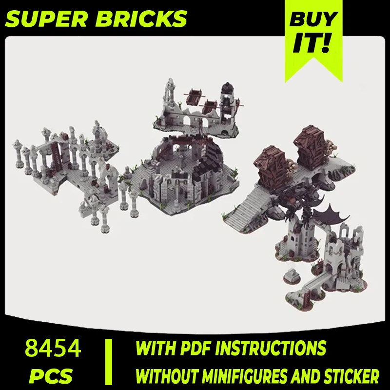 Ring Movie Model Moc Building Bricks The Medieval  Ancient City Wall Technology Blocks Gifts Christmas Toys DIY Sets Assembly