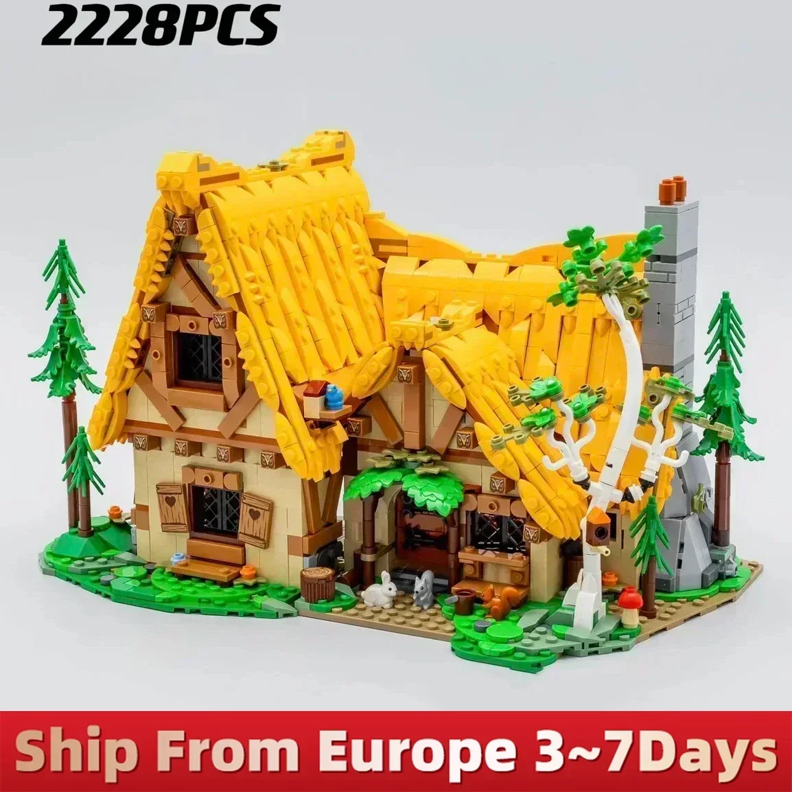 2228pcs Princess House Building Block Model Street View Brick Assembly Children's Toy Boys Girls Birthday Gift Compatible 43242