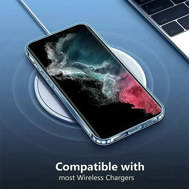 Funda de silicona para teléfono Samsung Galaxy S24 Ultra A24 A34 A23 A14 A05 A05S, 360 grados, frontal + trasero, cuerpo completo, transparente, PC +