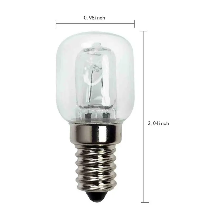 Luz de horno resistente a altas temperaturas, 220v, 25W, 500 grados, Bombilla de horno microondas, lámpara de sal E14, Boca de tornillo pequeña