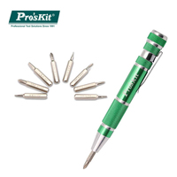 Pro'skit SD-9814 9 In 1 Aluminum Alloy Handle Precision Screwdriver Set Pen Style Screws For Cellphone Phone Repairing Open Tool