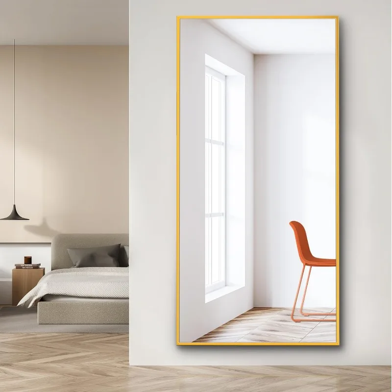 65x22 Inch Arch Full Length Mirror, Modern Design Standing Floor Mirror, Full Body Mirror