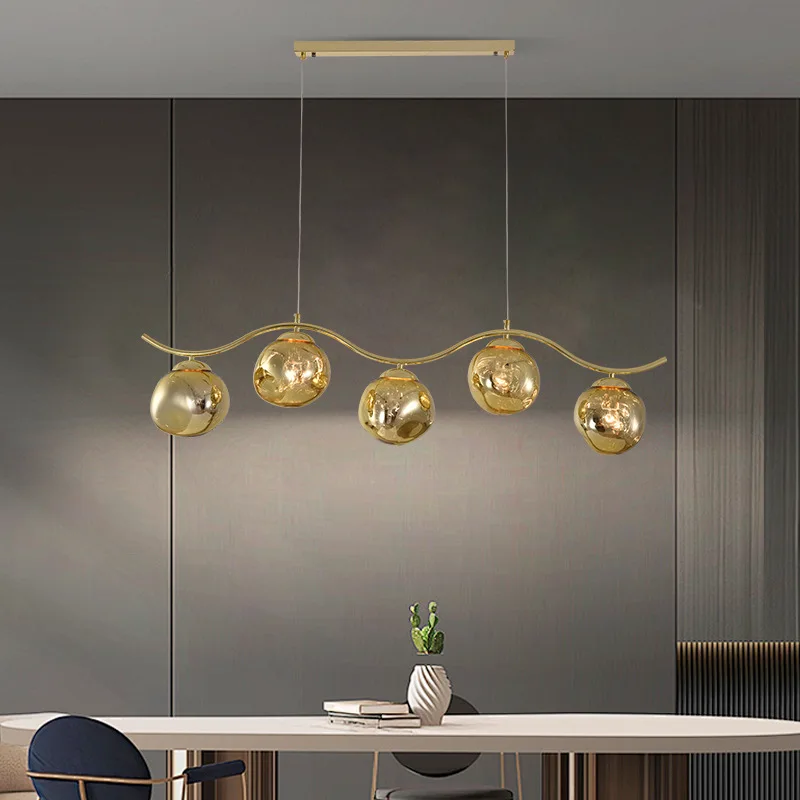 Lámpara colgante de Lava LED para decoración del hogar, candelabro para comedor, cocina, dormitorio, lámparas colgantes de tira larga minimalistas