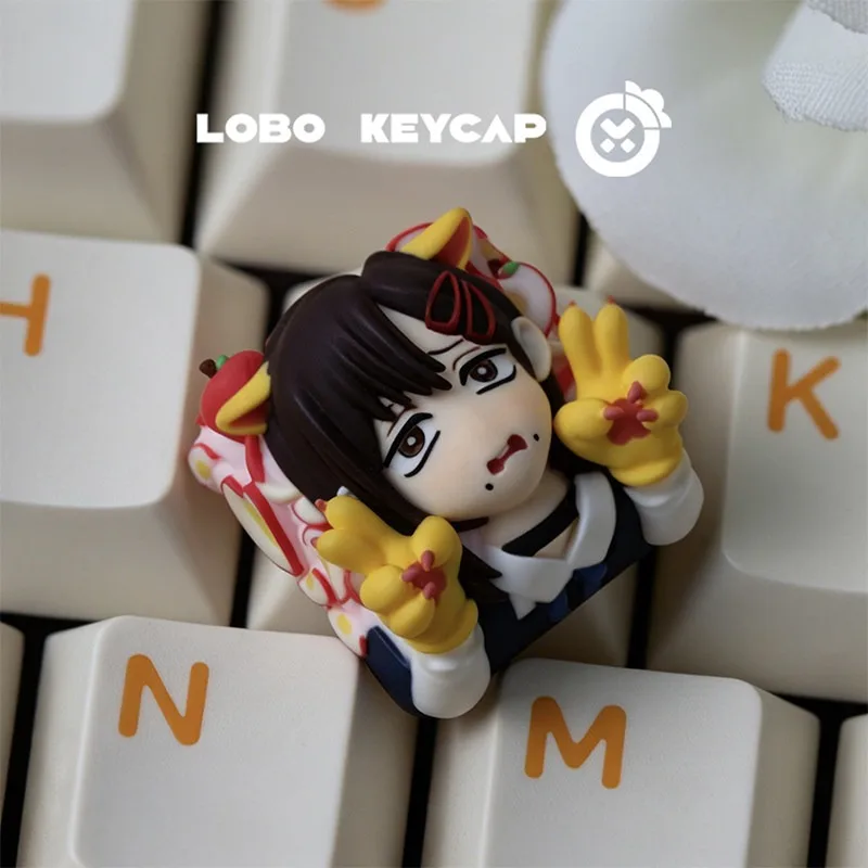 Nowe keycapy Chainsaw Man Reze & Makima Anime, żywiczne, DIY, urocze, personalizowane keycapy ESC, spersonalizowany prezent do klawiatur mechanicznych — zdjęcie produktu 4