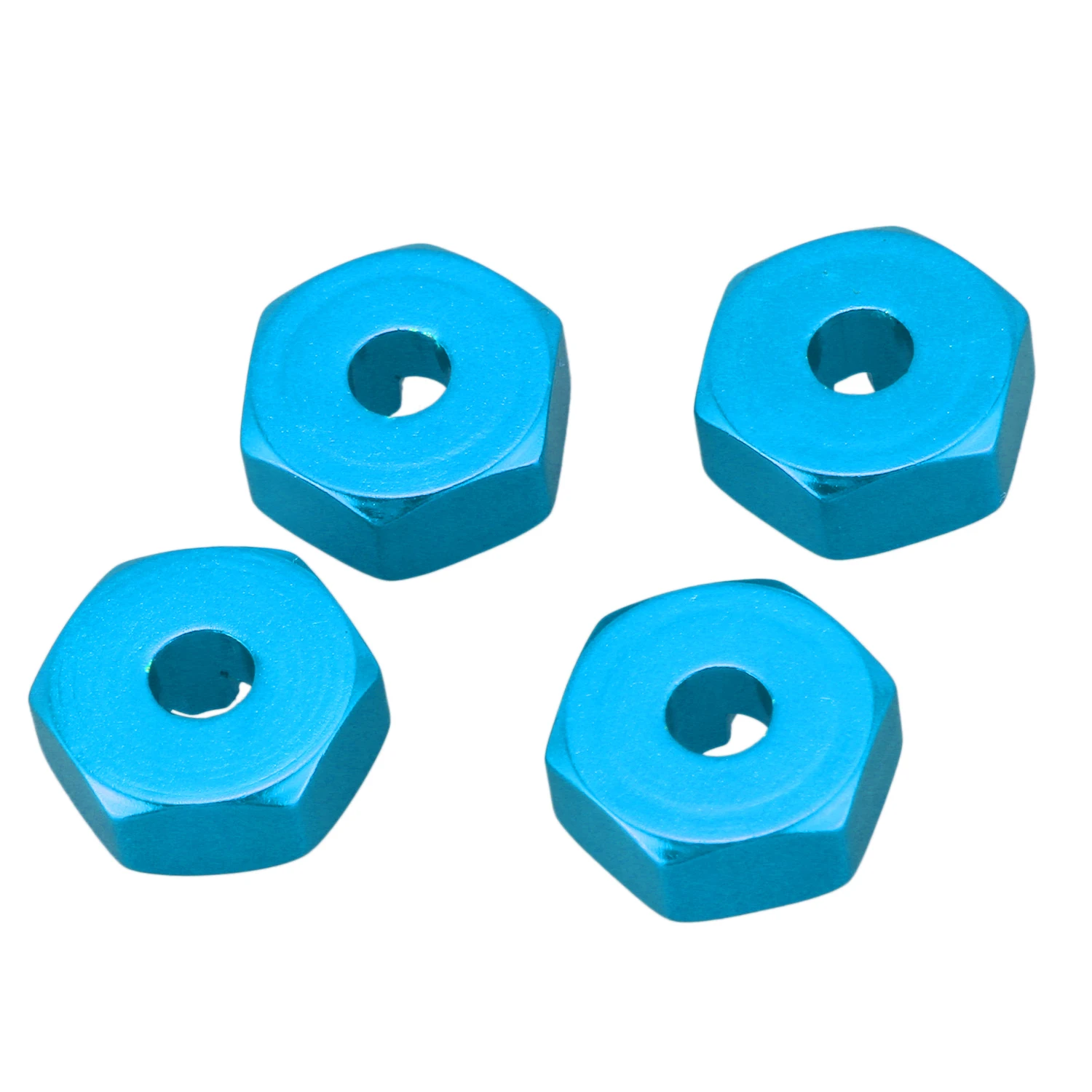 Adaptador hexagonal de cubo de rueda combinador de aleación de aluminio, 12mm, actualizaciones para Wltoys 144001 1/14 RC, piezas de repuesto para coche, azul