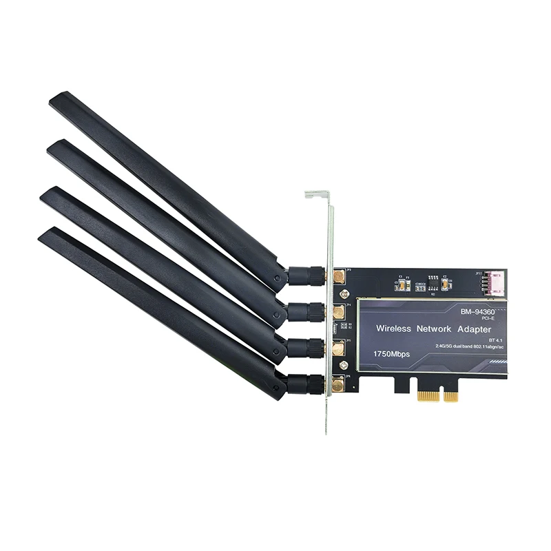 Imagem -02 - Adaptador Desktop sem Fio para Mac os e Hackintosh Placa de Rede Wifi Pcie Bcm94360 802.11ac Dual Band Pci-e x1 e X16 1750mbps