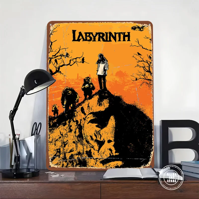 Labyrinth Metal Poster Customized Wall Art Retro Vintage Tinplate Signs for Man Cave Decoration Home Decorations Office Decor
