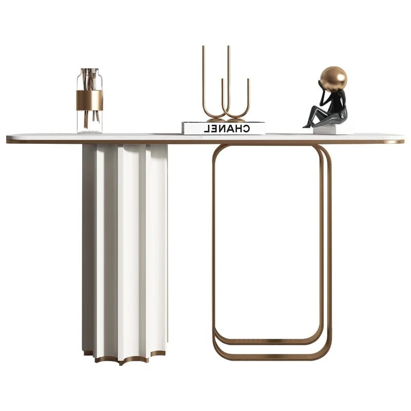 

ZZXL Light Luxury Stone Plate Console after Entering Home Side View Sets Console Tables Chinese Entrance Cabinet