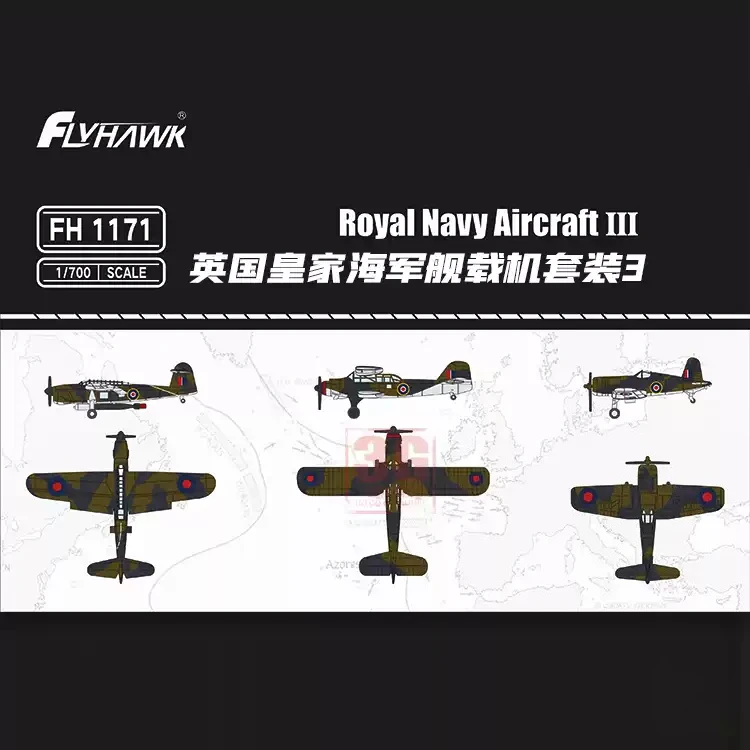 

Flyhawk Plastic Assembled Ship Model Kit FH1171 1/700 Royal Navy Aircraft III