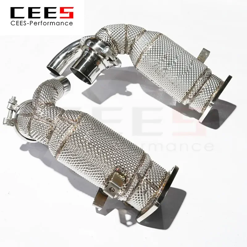 CEES Downpipe for PORSCHE 911/991.2 Carrera 3.0 2011+ Exhaust Pipes SS304 High Performance Exhaust Downpipe Without Catalyst