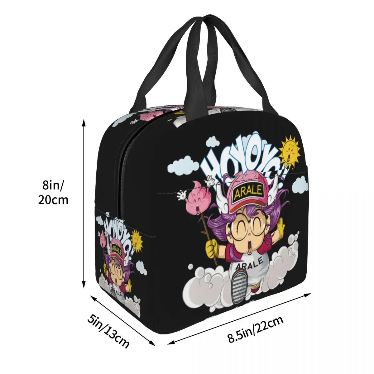 Lunchtassen Dr. Slump Arale Geïsoleerde Koeltas Waterdichte Picknick Reizen Dr Inzinking Cartoon Anime Canvas Lunchbox Bento Buidel