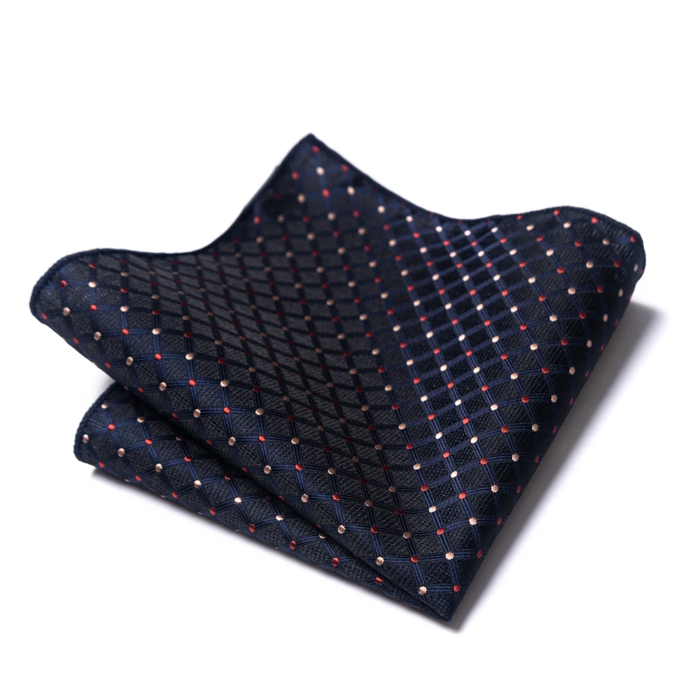 Clássico Polka Dot bolso quadrado lenço para macho, terno marrom acessórios para o desempenho, 126 cores