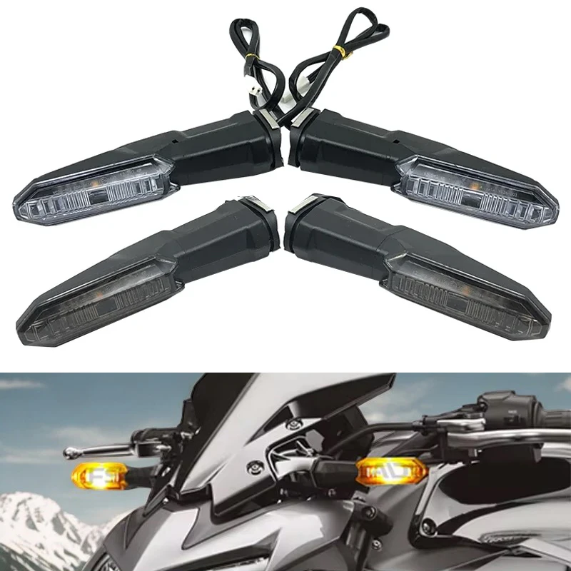 For KAWASAKI Versys 650 1000 X250 X300 Motorcycle LED Turn Signal Indicator Lights Blinkers Front Rear Motorcycle Flasher Lamps