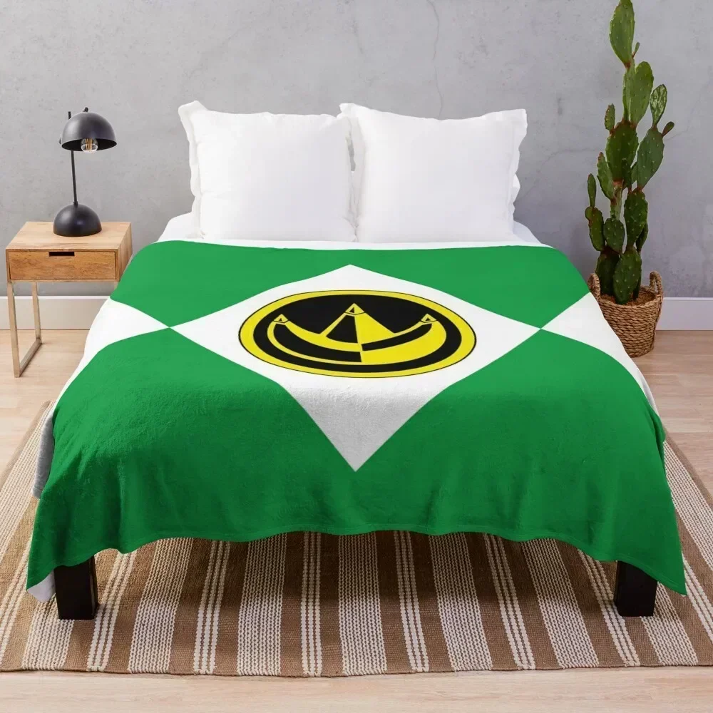 

MMPR Green Ranger With Coin Throw Blanket Stylish Decor Blanket Gift for Friends Roommate