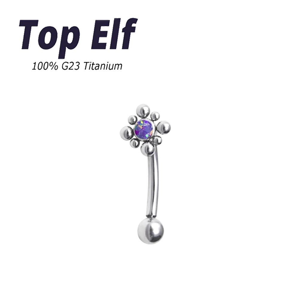 ASTM F136 Titanium Newest Crystal Opal 16G Fashion Jewelry Navel Rings For Women Belly Button Rings Body Jewelry