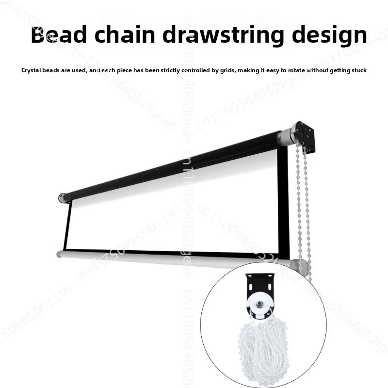

Portable High-definition Home Projector Screen 60 Inch Hand-pulled Lifting Self-locking Electric Drop Down Projector Screen