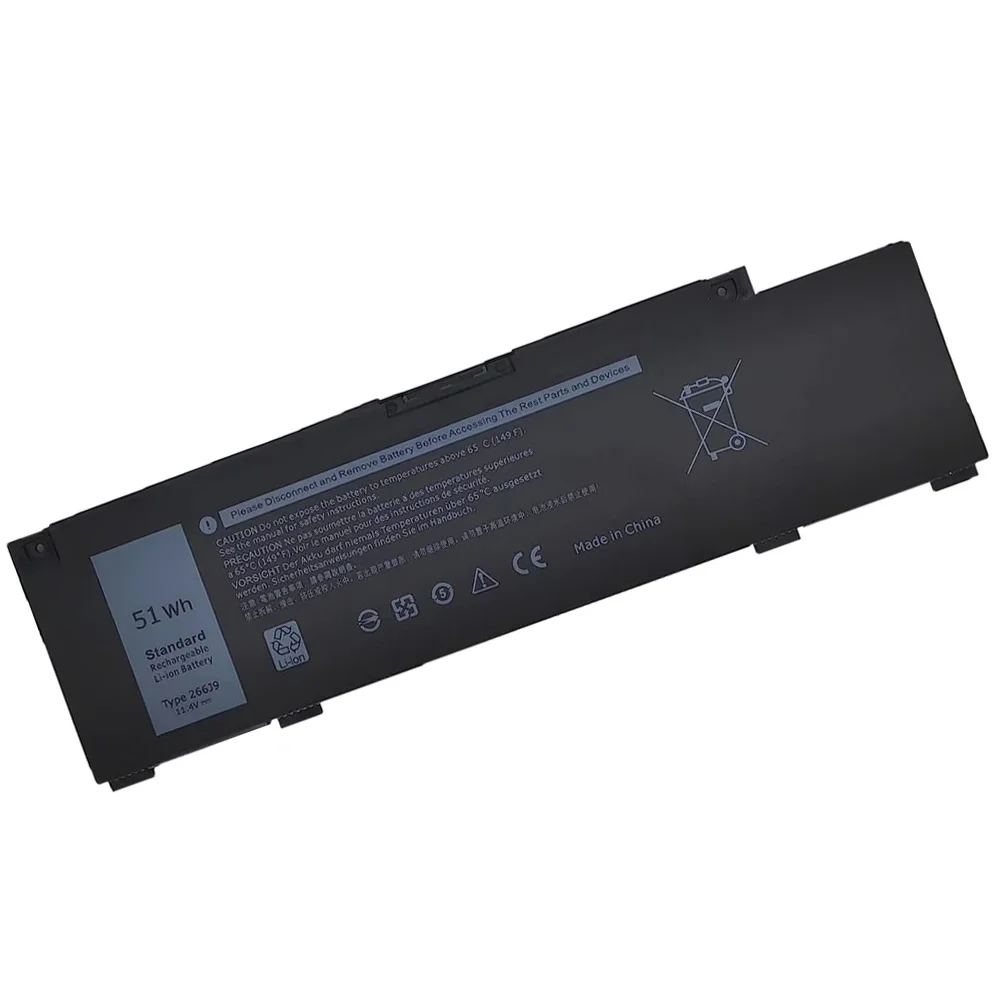 266J9 51WH Laptop Battery for Dell G3 15 3590 3500 3790 G5 15 5500 5505 Inspiron 14 5490 266J9 M4GWP PN1VN P89F001 11.4V