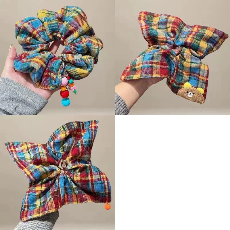 1 قطعة توك شعر المرأة الكورية قوس قزح منقوشة مضحك الحلو Kawaii العلاقات الشعر أغطية الرأس عالية الجودة تنوعا إكسسوارات الشعر #4