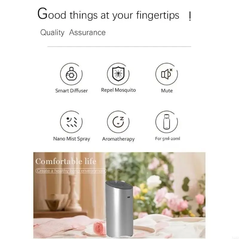 Practical Home Aromatherapys Solution Metal Texture Automating Scent Distribution N58D