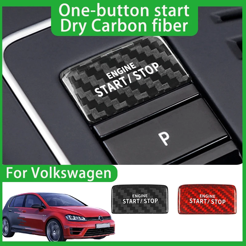 

Car Engine One Button Start Button Decorative Sticker for Volvo V40 V60 S60L Keyless Start Carbon Fiber Interior Accessories