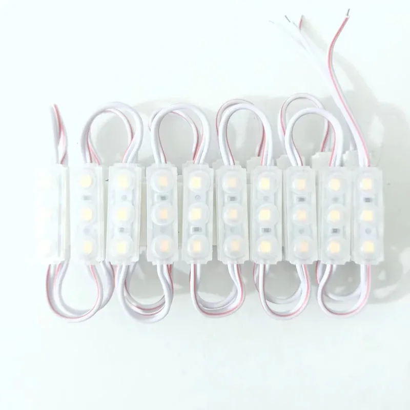 20pcs mini size 30*10mm DC12V 1.2W 2835 LED injection module Waterproof IP65 Strip Backlight Shop Banner Car Decoration