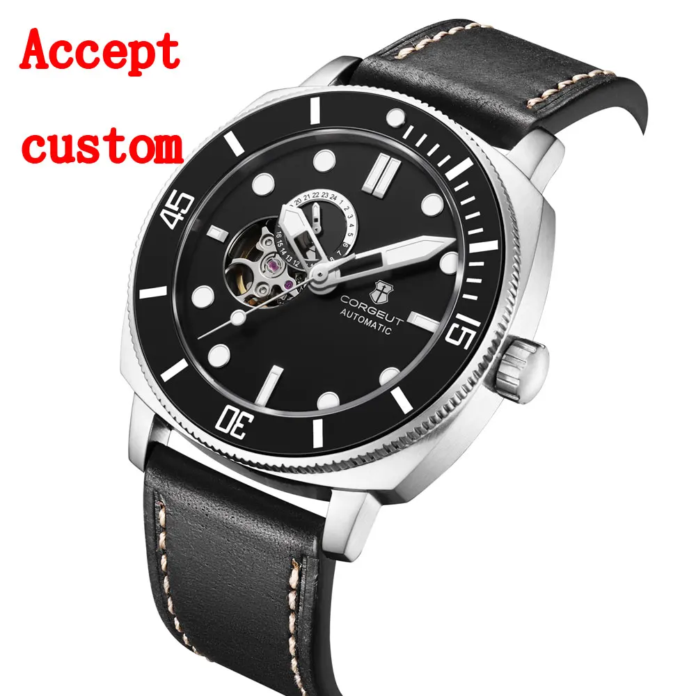 

Мужские часы Corgeut Custom 42 мм, роскошные, с механизмом NH39, водонепроницаемые до 100 м, с сапфировым стеклом, механические, автоматические, для дайвинга, наручные часы, Reloj mecánico.