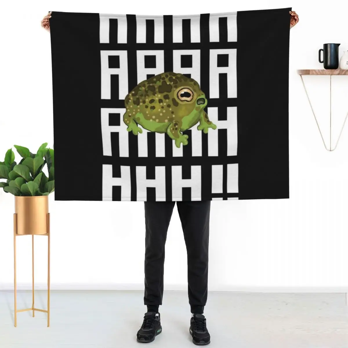 Screaming Frog Throw Blanket All Season Lightweight Soft Blanket for Bed