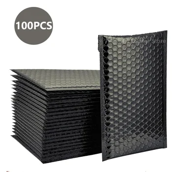 100pcs shipping bags black bubble envelope for packaging small business supplies packing bag mailers delivery package