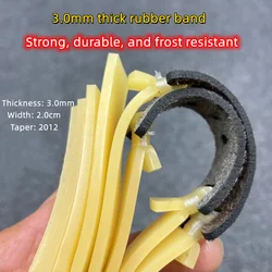 Rubber Band Outdoor Hunting Slingshot Accessories 2pcs 3.0mm Wide and Thick Rubber Band High-quality Latex High Elasticity Flat