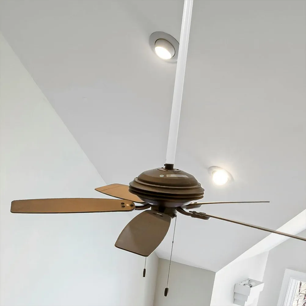 3Pcs Ceiling Fan Extension Downrod Heavy Duty Thickened Material Dual Hole Design Universal Compatibility Smooth Elegant Surface