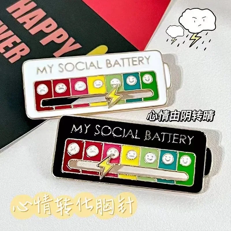 

My Social Power Brooch Chest Badge Personalized Creative Clothes Backpacks Accessories Badges Cute Pins Brooches for Women Pin