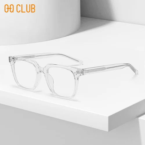 Imagen 1 del producto O-Q CLUB Gafas cuadradas Gafas de grado para mujer Estilo hombre Luz azul Lentes multifocales progresivas inteligentes para leer gafas