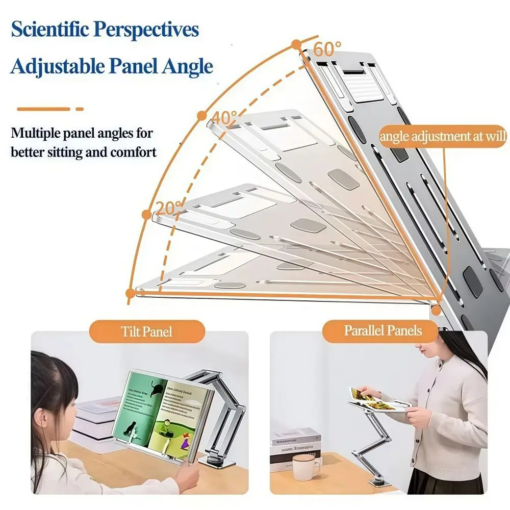 

Прочный 360 ° Вращающаяся подставка для ноутбука, алюминиевая складная подставка для ноутбука, регулируемый держатель для планшета с одним кронштейном для ноутбуков с диагональю 17 дюймов