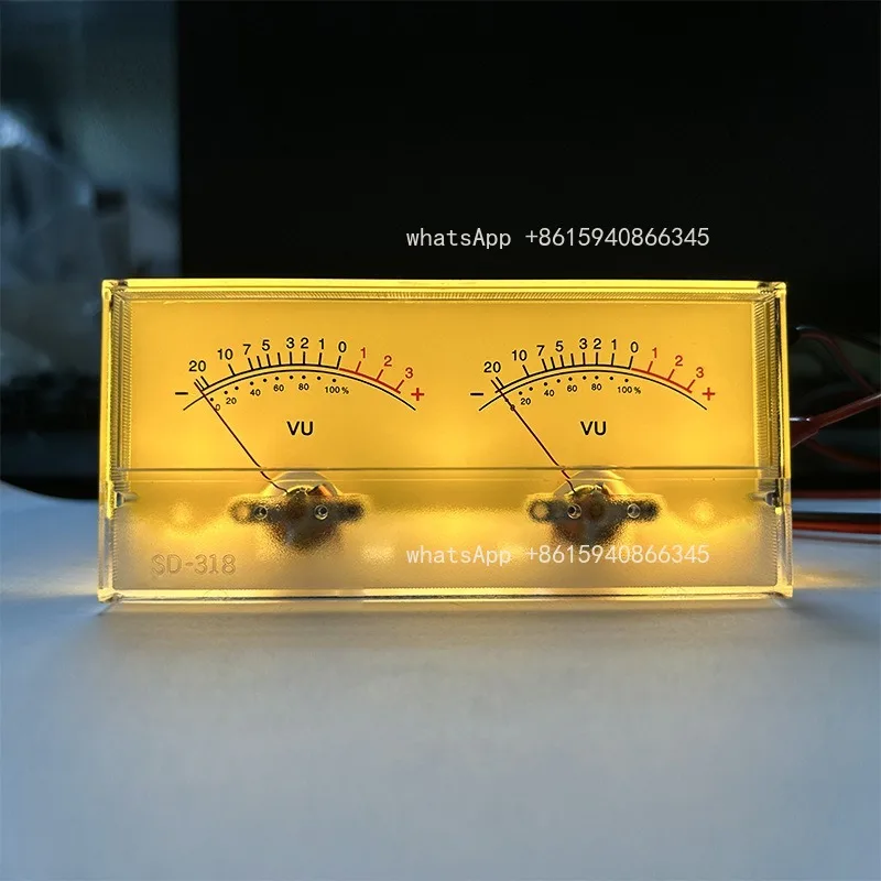 Taiwan-produced high-precision VU level meter tube amplifier with DB sound pressure gauge with backlit analog amplifier head-318