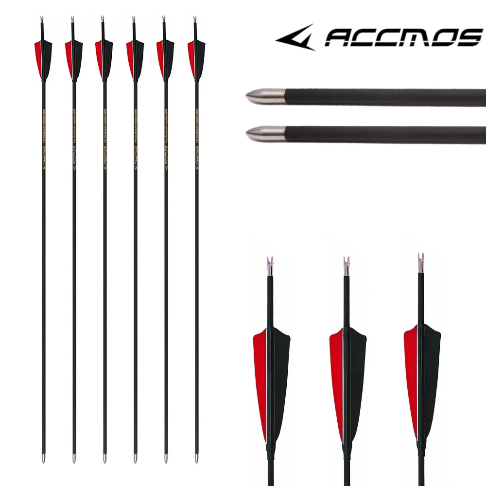 6/12/18 قطعة ID 4.2 مللي متر سهم كربون نقي 32 بوصة العمود الفقري 300 350 400 500 600 ل قوس منحني مجمع الصيد اطلاق النار #2