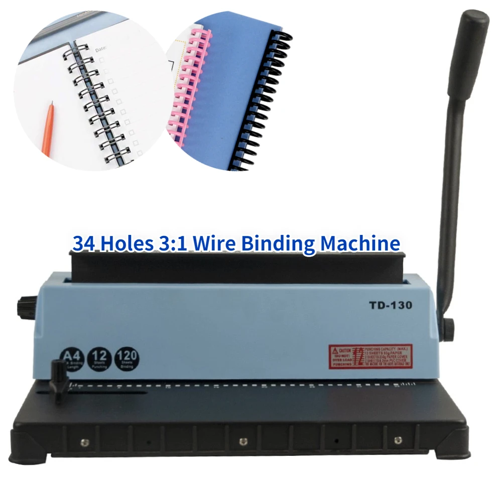 Imagem -01 - Wire Binding Machine Double Loop Binder para Documentos de Escritório Material Escolar Home Binding Iron Ring Rayson-a4