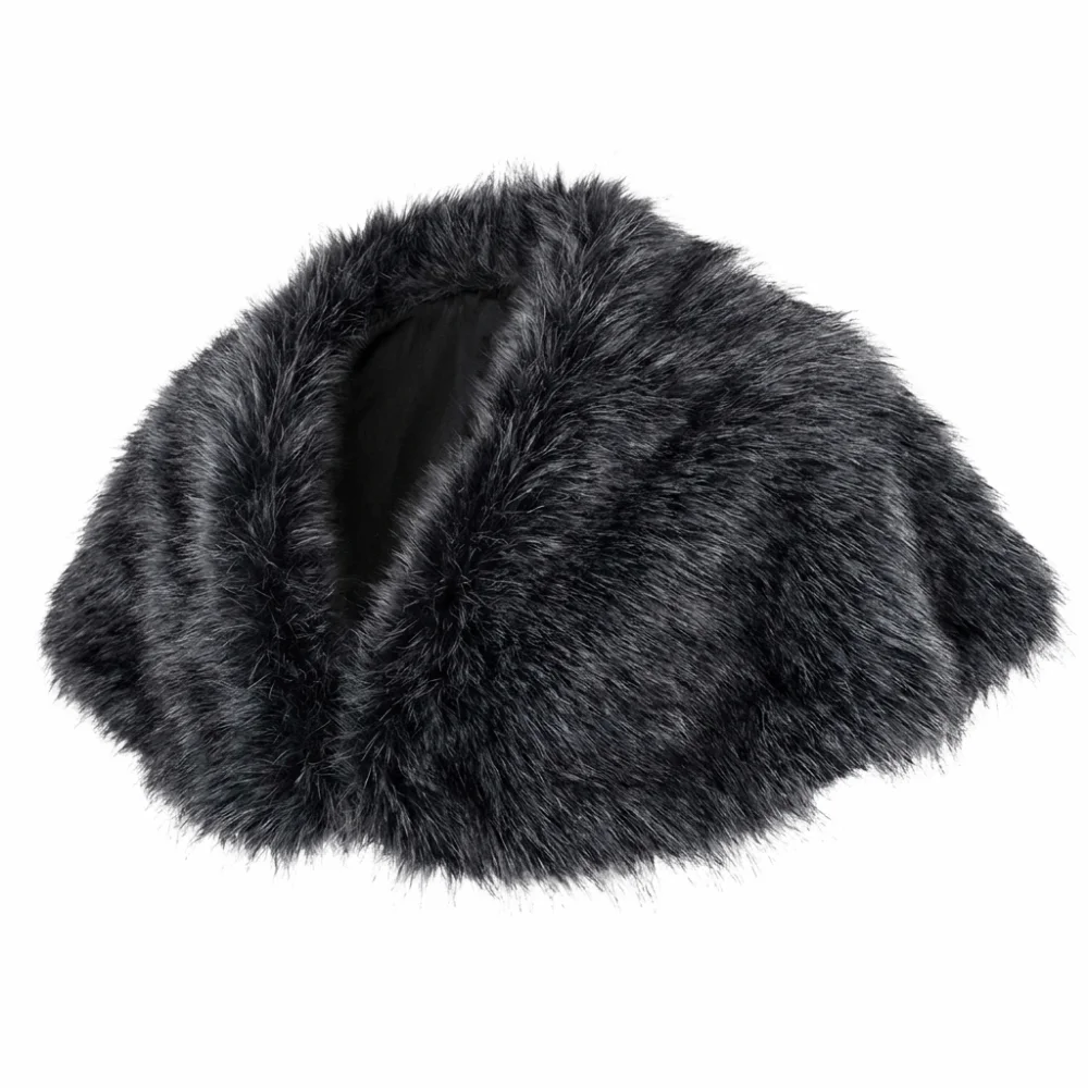 New Plush Faux Fur Shawl Polyester Multicolor Shoulder Cape Warm Lightweight Viking Costume Cape Halloween