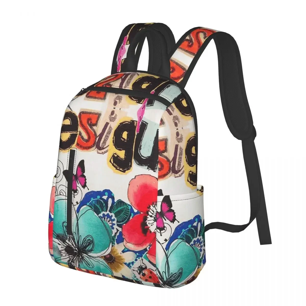 

Desigual Custom Student Backpack School Bag Hiking Travel Daypack for Boys Girls Fashion Bookbag Shoulder Bags