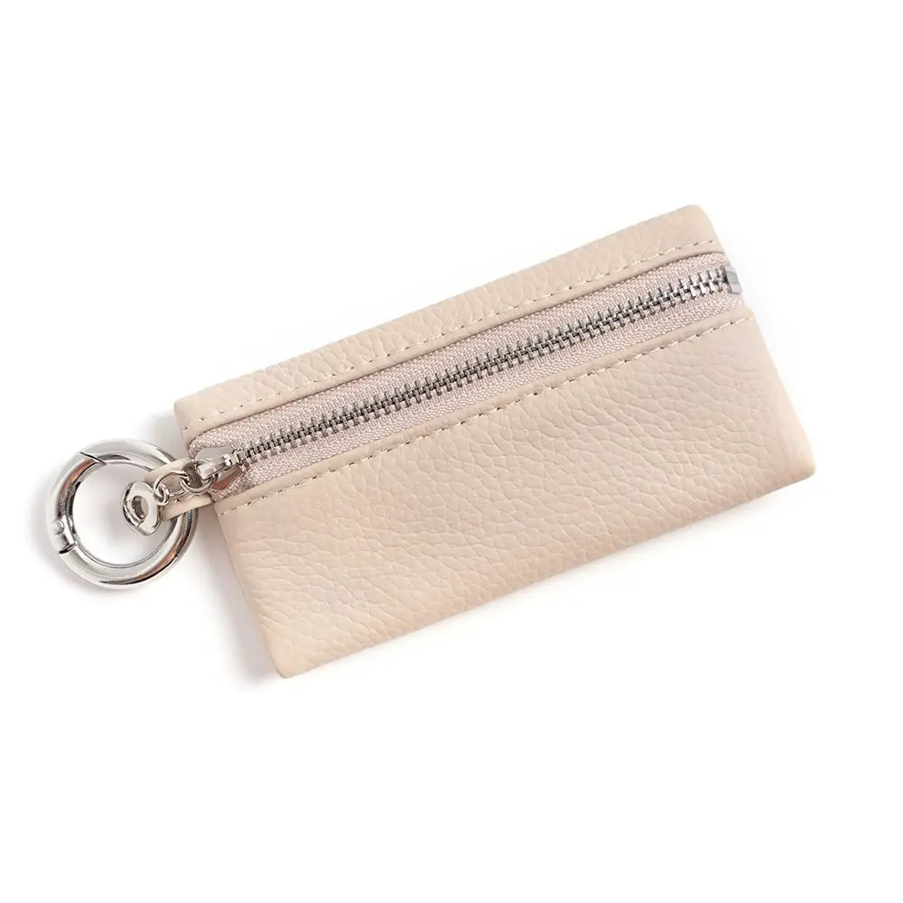 Light Genuine Leather Coin Purse First Layer Cowhide Multi-color Card Wallet Solid Color Functional Storage Bag Female